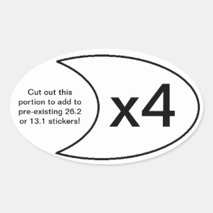Autocollant x4 de marathon