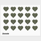 Autocollant X Heart en mousse verte texturée (Feuille)