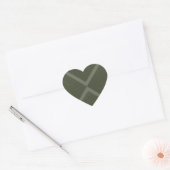 Autocollant X Heart en mousse verte texturée (Enveloppe)