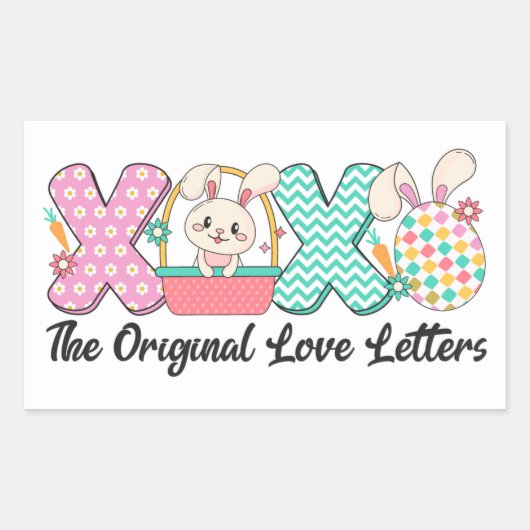 Autocollant XOXO Bunny Love (Devant)
