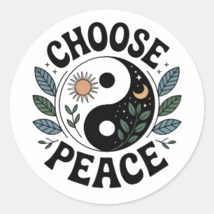Autocollant Yin-Yang Choisir la Paix