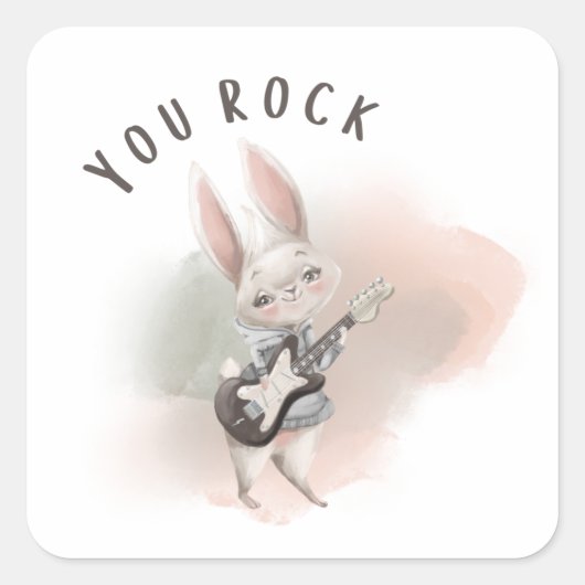 Autocollant You Rock Bunny (Devant)