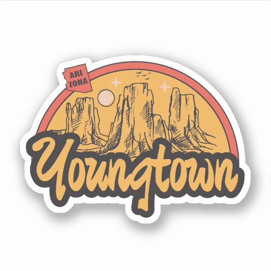 Autocollant Youngtown, Arizona (Devant)