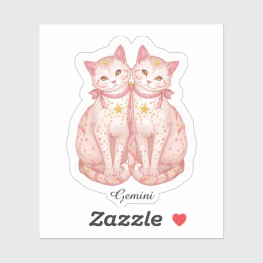 Autocollant Zodiaque Céleste Gémeaux - Art des Cha (Feuille)