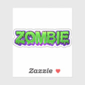 Autocollant zombie coloré (Feuille)