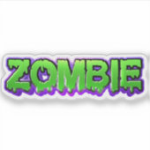 Autocollant zombie coloré (Devant)