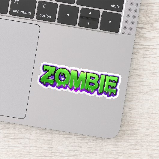 Autocollant zombie coloré (Détail)