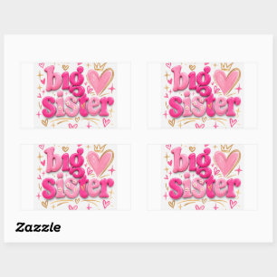 AutocollantCute Grande Sœur Autocollant – Cadeau A