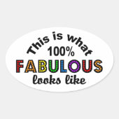 Autocollants 100% FABULEUX (Devant)