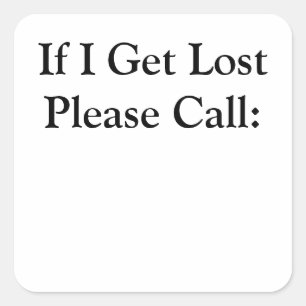 Autocollants 1 pouce de 1/2 - si je me perds