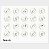autocollants 25 ans d'anniversaire (Feuille)
