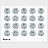 Autocollants 25e anniversaire de mariage (Feuille)
