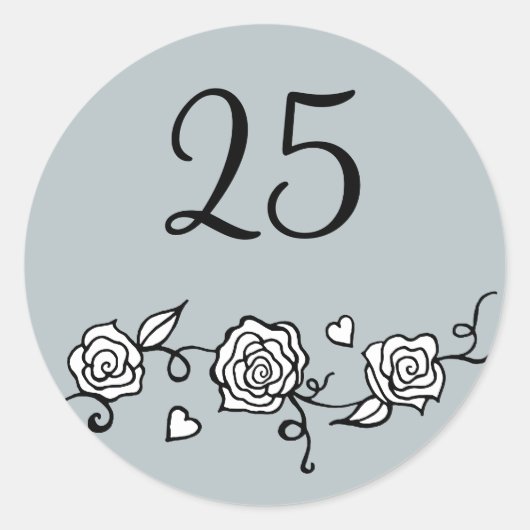 Autocollants 25e anniversaire de mariage (Devant)