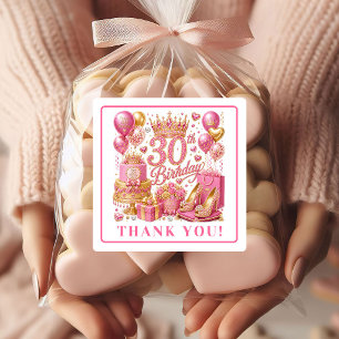 Autocollants 30 ans Glam Rose Gold Confetti