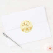 Autocollants 40e anniversaire de mariage (Enveloppe)