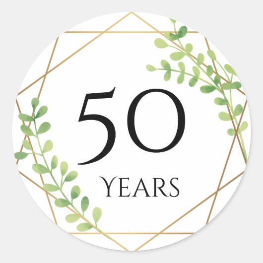 autocollants 50 ans anniversaire (Devant)