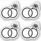 autocollants à anneaux mariages (Devant)