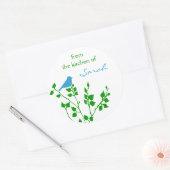 Autocollants à canne bleu bleu-vert pour oiseaux p (Enveloppe)