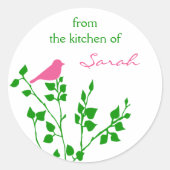 Autocollants à cuisson rose-vert personnalisés (Devant)