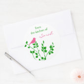Autocollants à cuisson rose-vert personnalisés (Enveloppe)