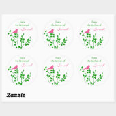 Autocollants à cuisson rose-vert personnalisés (Feuille)