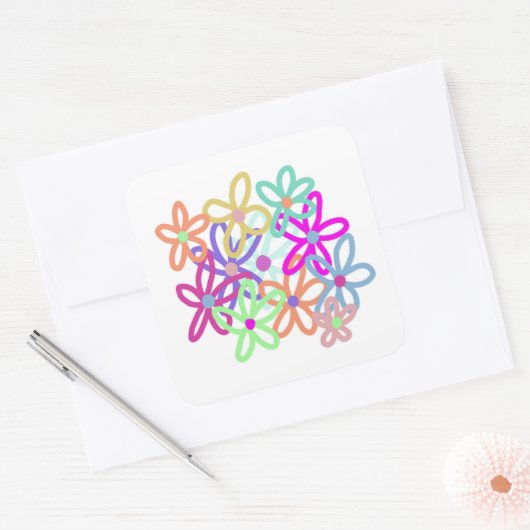 Autocollants à fleurs (Enveloppe)