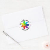 Autocollants à fleurs arc-en-ciel bien faits (Enveloppe)
