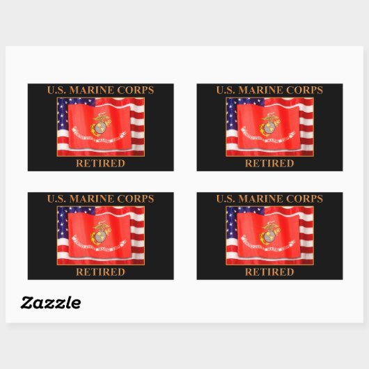 Autocollants à la retraite USMC (Feuille)