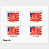 Autocollants à la retraite USMC (Feuille)