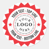 Autocollants à logo rond classique pour la marque  (Devant)
