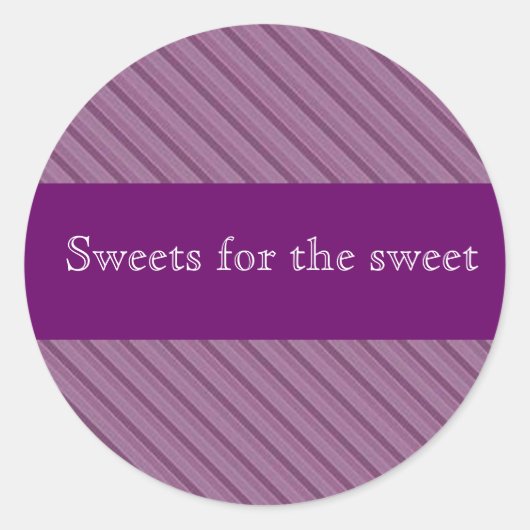 Autocollants à rayures violettes personnalisées po (Devant)