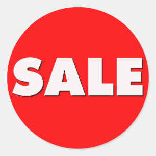 Autocollants à vente rouge