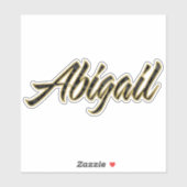Autocollants Abigail black Gold Lettering (Feuille)