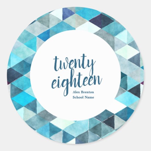 Autocollants Abstraits modernes Bleu (Devant)