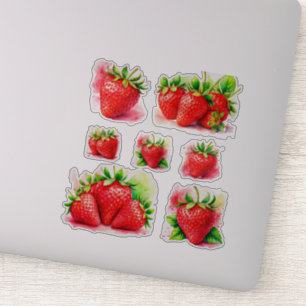 Autocollants Adorables de Fraise – Fruit Sucré et