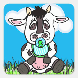 Autocollants adorables pour bébés vaches