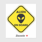 AUTOCOLLANTS ALIEN À BORD (Feuille)