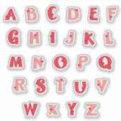 Autocollants Alphabet Minuscule Câlins Hérisson |  (Devant)