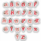 Autocollants alphabétiques Câlins de hérisson | Le (Devant)