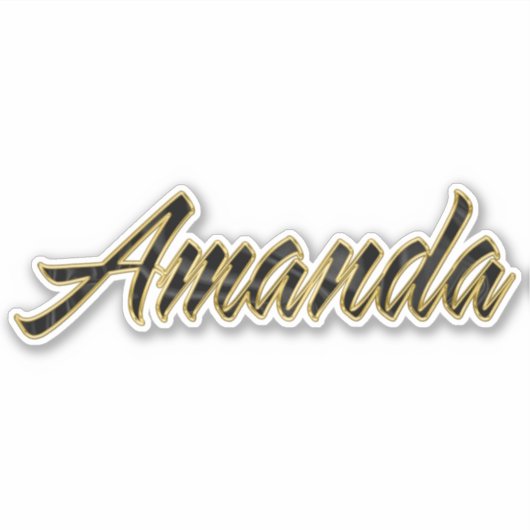 Autocollants Amanda black gold lettering (Devant)