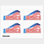 Autocollants - AMÉRIQUE en étoiles et rayures (Feuille)