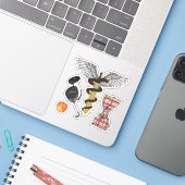 Autocollants Angel/Démon (Ordinateur portable avec iPhone)