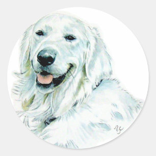 Autocollants anglais de golden retriever