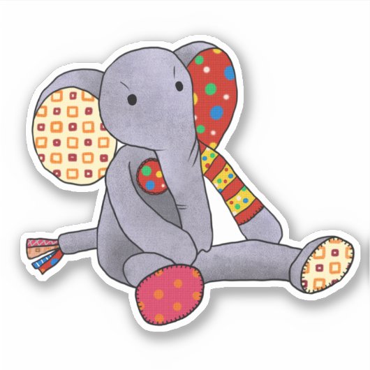 Autocollants animaux en peluche colorés (Devant)