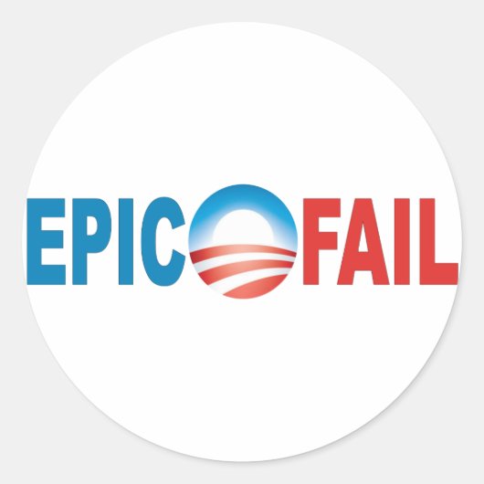 Autocollants anti-Obama Epic Fail (Devant)