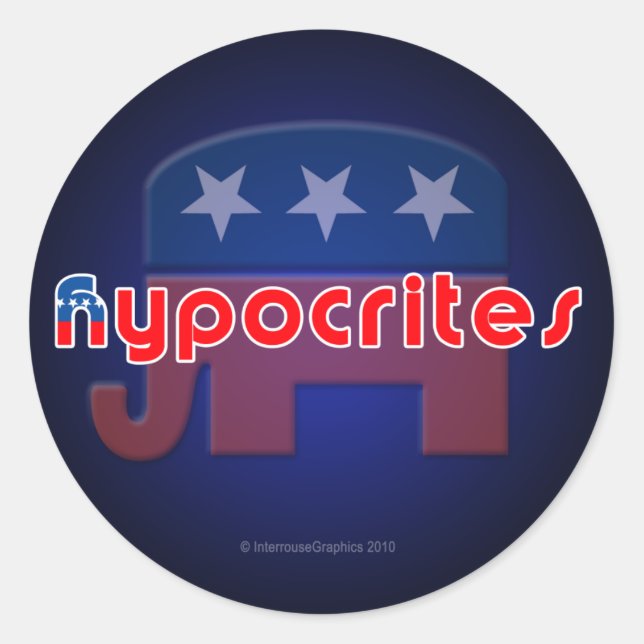 Autocollants Anti-Républicains d'hypocrites (Devant)