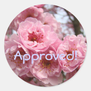 Autocollants Approuvés ! Fleurs de cerisier rose s