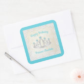 Autocollants Aqua Blue Princess Tiara (Enveloppe)