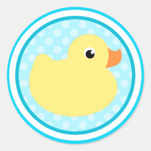 Autocollants Aqua Blue Sweet Baby Duck
