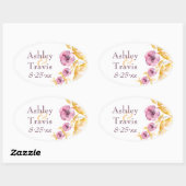 Autocollants aquarelle Plumrose (Feuille)
